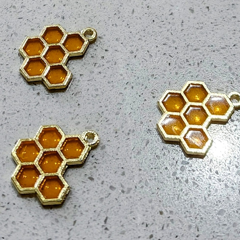 Bee & Honeycomb Charms